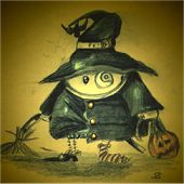 Halloween-Hexe © by Michaela Schlimme - http://silbergarten.q24.de - msskuld@t-online.de